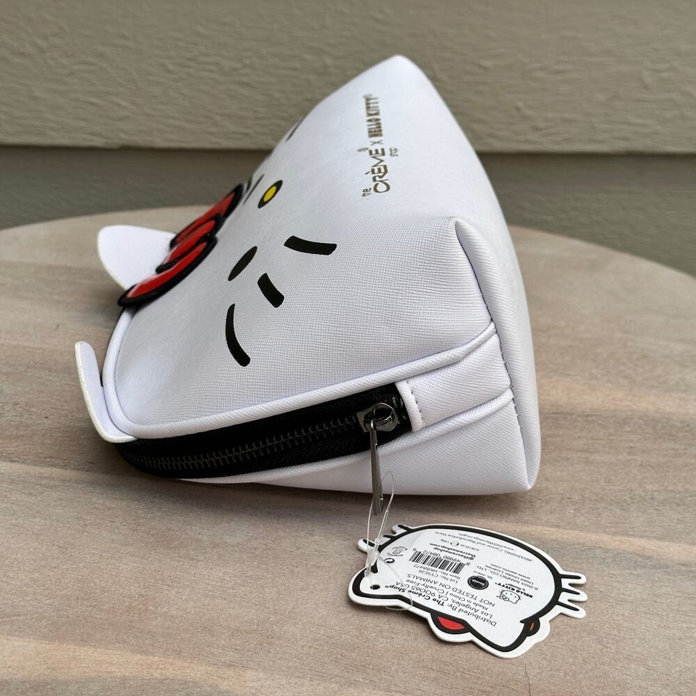 Hello Kitty Creme Shop Makeup Bag Red Bow Cosmetic Toiletry New - Picture 5 of 11
